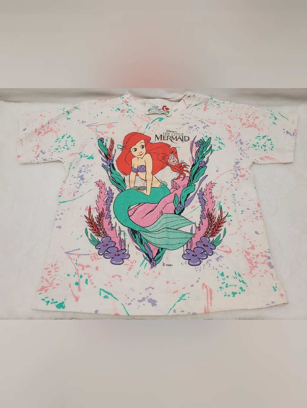 Rare 90s disney ariel movie the little mermaid vintage y2k shirt single stitch